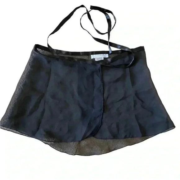 Trienawear Black Sheer Wrap Ballet Short / Mini  Dance Tutus Skirt Size S - Picture 1 of 4